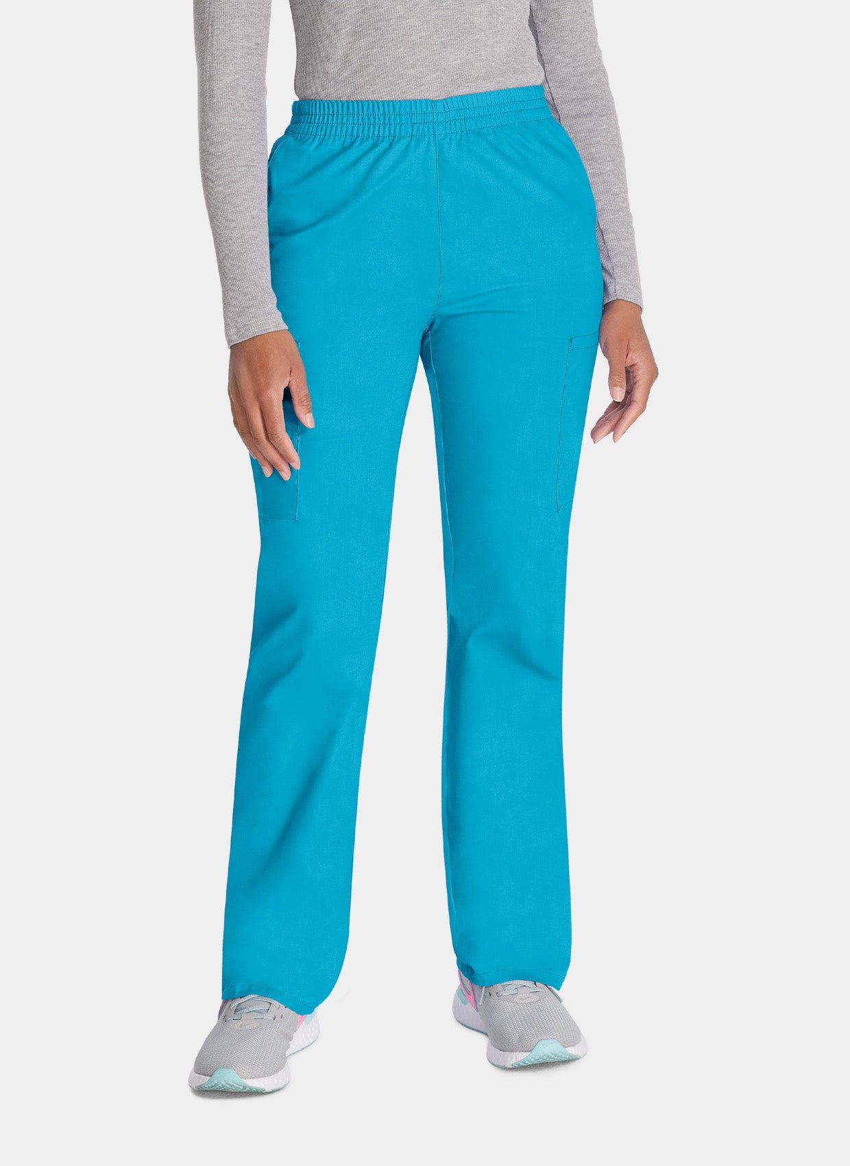 Dickies EDS Signature Ladies Natural Rise Tapered Leg Pull-on Scrub Trousers 86106-Teal