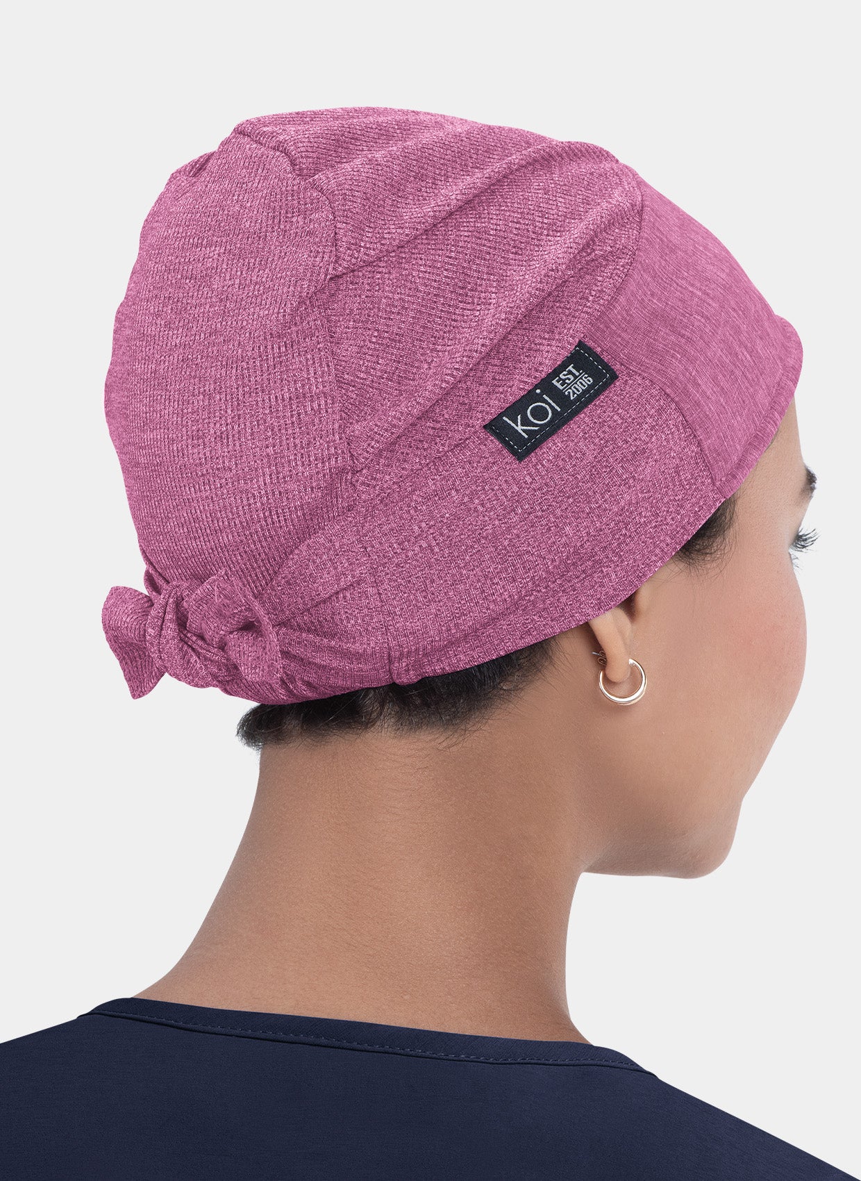 Koi Unisex Scrub Hat - Heather Azalea - Back